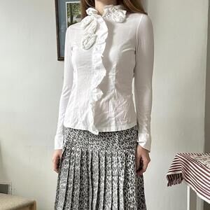 Italian Brand Ruffled Shirt